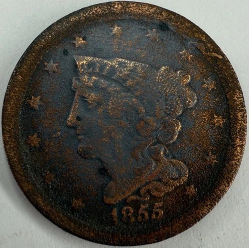 1855-P Half Cent — photo from the most recent tracked eBay sale