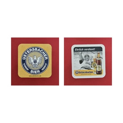 Ustersbacher schwarzer Streifen Brauerei Bierdeckel Bier