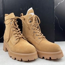 Marc Fisher Lucien Lace Up Boot Tan sz 9m