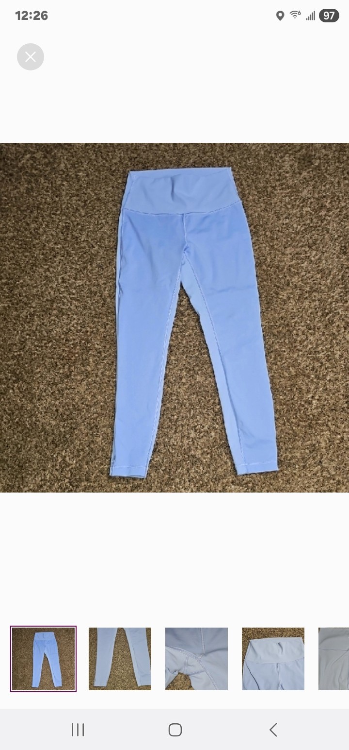 Lululemon Light Blue Double Lined Align Leggings.… - image 1