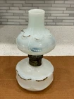 Antique Opaque Milk Glass Miniature Oil Lamp