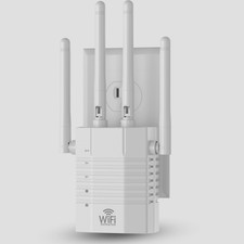 Dual Band WiFi5 Repeater 2.4G  5G Signal Extender 2 Ports 1200 Mbps