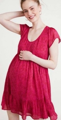 mini red maternity dress Red Floral Back Tie Maternity Plus Mini Dress