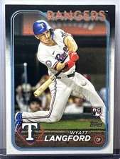 Wyatt Langford 2024 Topps Series 2 Short Print SP Rookie RC #700 Rangers