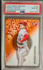 2022 Topps Pristine 189 Shohei Ohtani Encased /25 Orange Refractor PSA 10 GEM MT