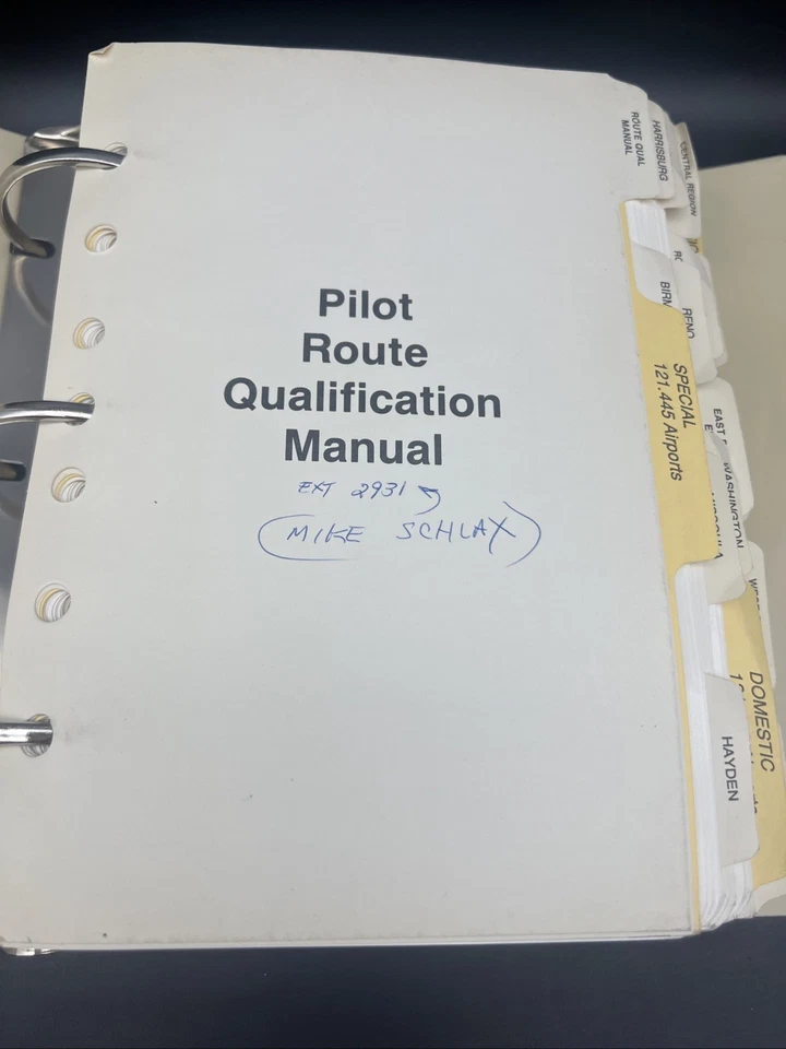 Manual de calificación de ruta de piloto de Northwest Airlines 1990 original Foto 4 de 4
