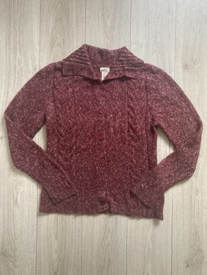 L.L. Bean Wollmischung Strickjacke mit Knopfleiste Größe M in gutem Zustand
