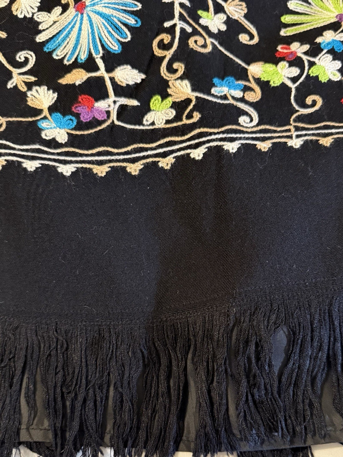 INTRIGUING THREADS Black Multicolor Embroidered F… - image 9