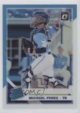 2019 Donruss Optic Rated Rookies Carolina Blue & White Prizm Michael Perez 0p61
