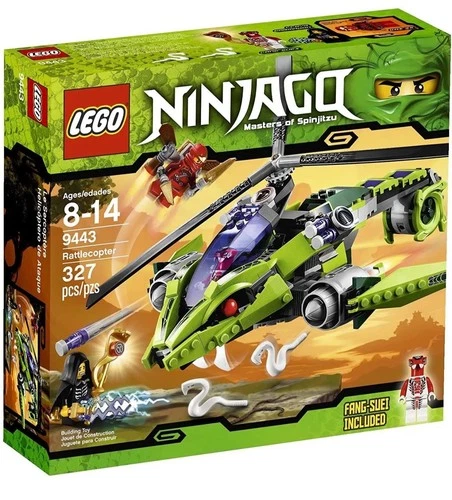 LEGO Ninjago 9443 Masters of Spinjitzu Rattlecopter Used 100% Complete Rare Set