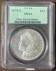 1879 S Morgan Silver Dollar PCGS MS64 OGH