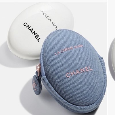 NWT CHANEL LA CRÈME MAIN Hand & Nail Cream + Denim Pouch - 2026
