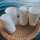 4 VTG Indiana Colony Milk Glass  Grapes & Leaf Pattern Drinking Glass TUMBLERS