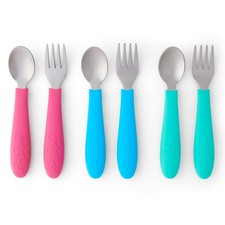 Elk And Friends Kids Silverware Silicone Steel 6 Pieces