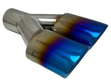 Exhaust Tip 2.25 Inlet Dual 3.00 Oval X 2.50 High Outlets 9.75 Wbfdor30250975-22