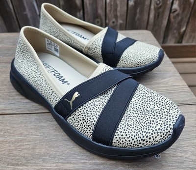 PUMA Adelina 2 Topcat Slip On  Womens Size 9 Almond/Black Flats Casual #40463101