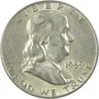 1959 D Franklin Half Dollar AU About Uncirculated Silver 50c Coin