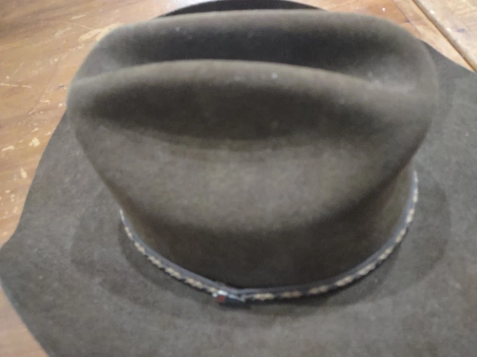 Sombrero de Vaquero Justin Buster Chocolate Usado 7 1/4 58 Foto 2 de 4