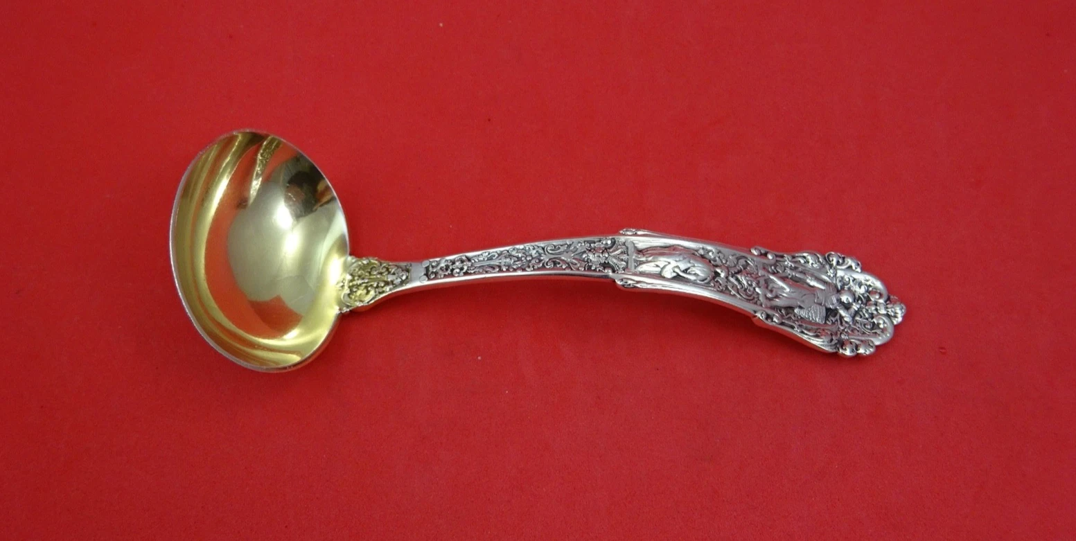 Coligni by Gorham Sterling Silver Sauce Ladle gold washed 6"