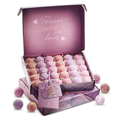 Bath Bombs Gift Set, 30pc Lavender Bath Bombs for Women, Mom, Men Natural Spa