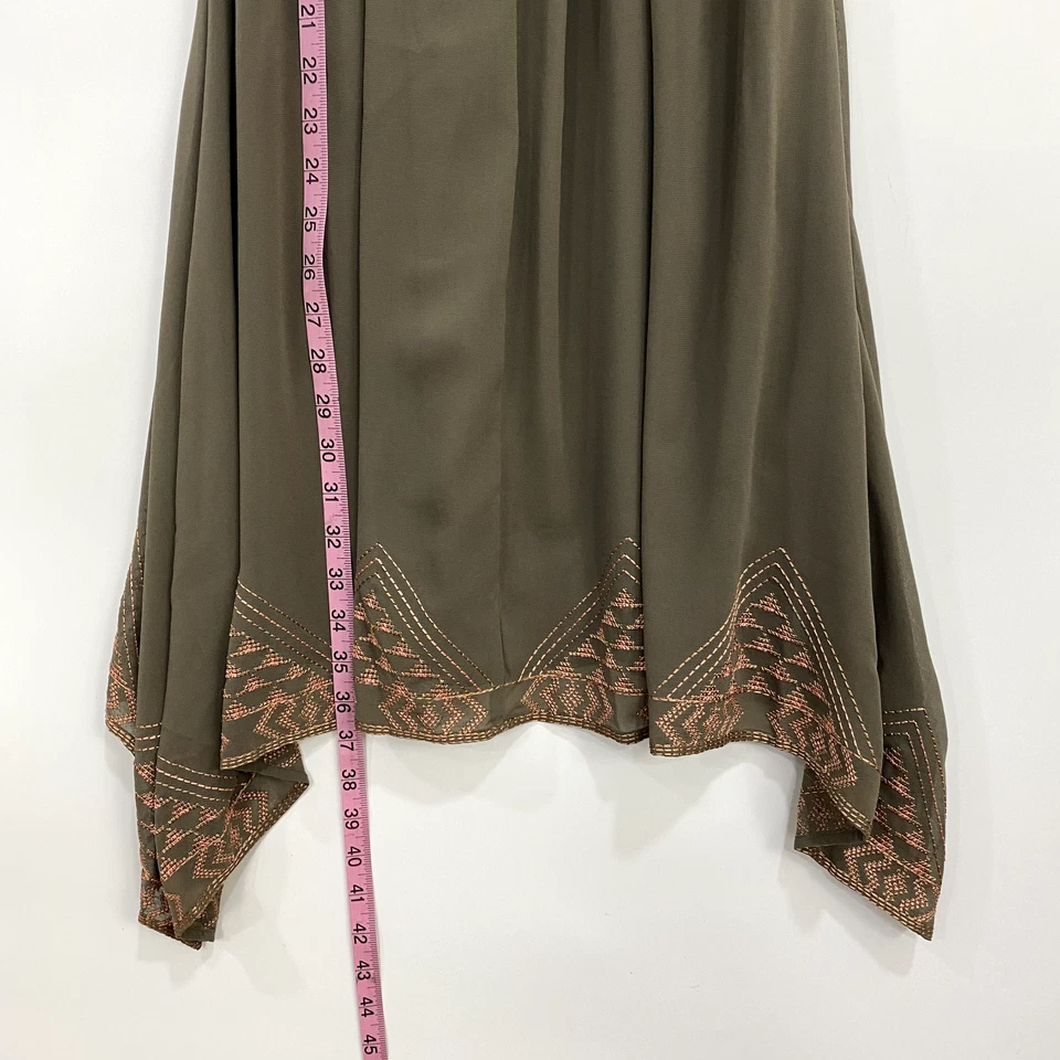 Vestido sin mangas para mujer Love21 XS verde espalda deportiva dobladillo asimétrico Foto 4 de 4