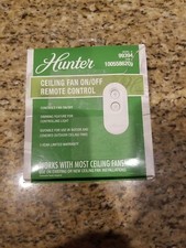 Hunter Model 99394 Ceiling Fan ON/OFF Remote Control and Receiver *OPEN-BOX/NEW*