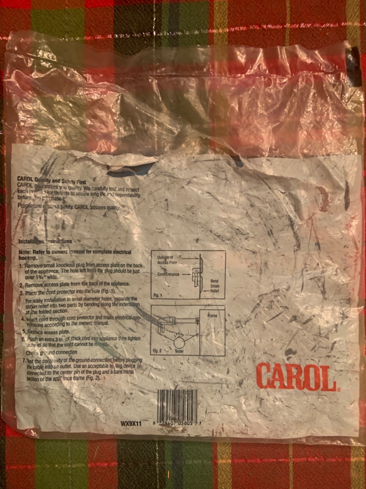 Carol 5 Ft Range Cord  3 Prong Wire 50 Amp - 250 Volt  Old Stock in package