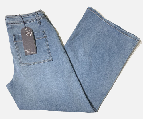 NWT 1822 Denim Womens Wide Leg Super Soft High Tech Stretch Maxmum Recovery SZ 8