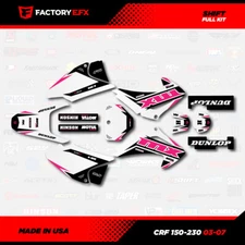 White & Pink Shift Racing Graphics Kit fit 03-07 Honda CRF230 CRF 230 Decal 230F
