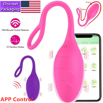 Rechargeable-APP-Control-Vibrator-Women-Massager-Egg-Bullet-Toy-use Lubricant US