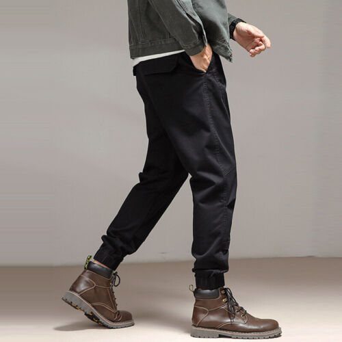 Men Cargo Combat chino Pants Joggers Jogging Trousers Elastic Waist Tapered - Bild 9 von 15