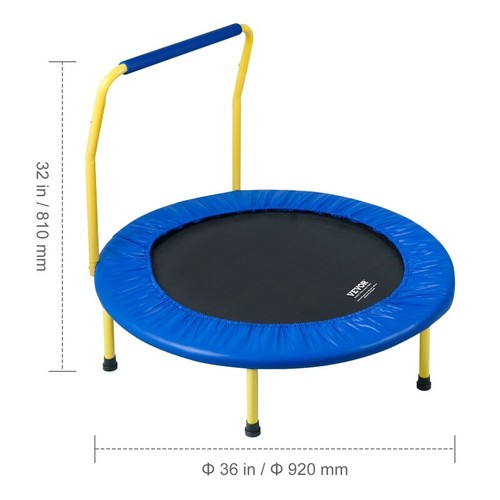 3FT Kids Foldable Trampoline Indoor Outdoor Fitness Rebounder Safe Durable Blue - Picture 9 of 10