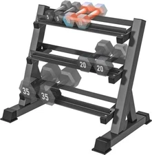 Dumbbell Rack Stand Weight Rack for Dumbbells Home Gym Storage 3Tier 1000lbs