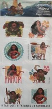 DISNEY PRINCESS Temporary Tattoo MOANA Party Favor Teacher Reward Party Loot 8ct