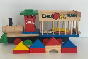 tren de madera didactico