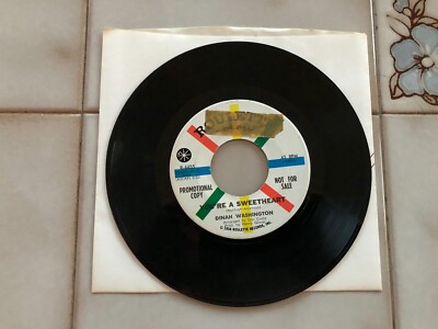 DINAH WASHINGTON~You're A Sweetheart / It's A Mean Old~45~RPM~ROULETTE~PROMO