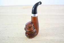 Vintage Collectable Avon Brown Glass Aftershave Bottle Pipe Shape - Island Lime