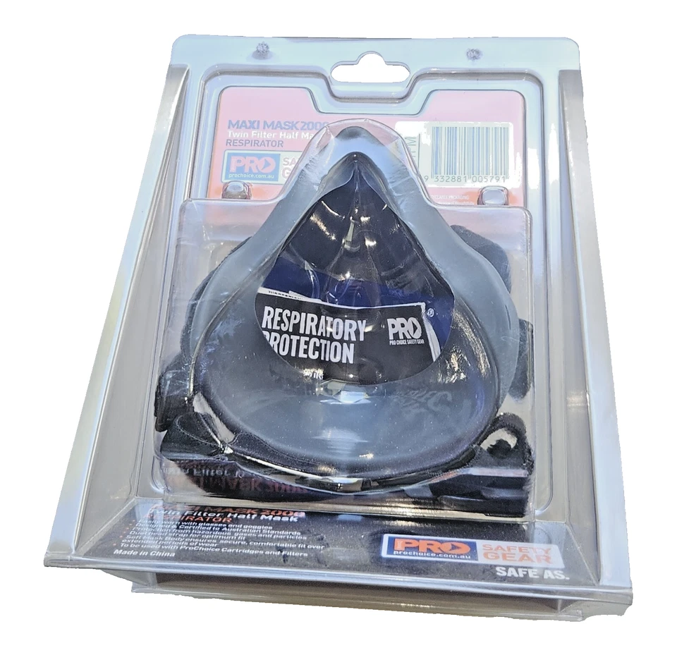 Media máscara respirador Pro Maxi Mask 2000 doble filtro - protección contra el polvo de seguridad Foto 2 de 2