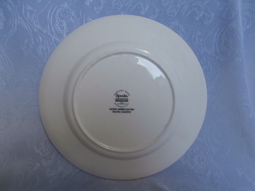 SPODE WOODLAND NORTH AMERICAN FISH PACIFIC SALMON 9.25 Inch PLATE RARE NEW GIFT - Picture 7 of 8