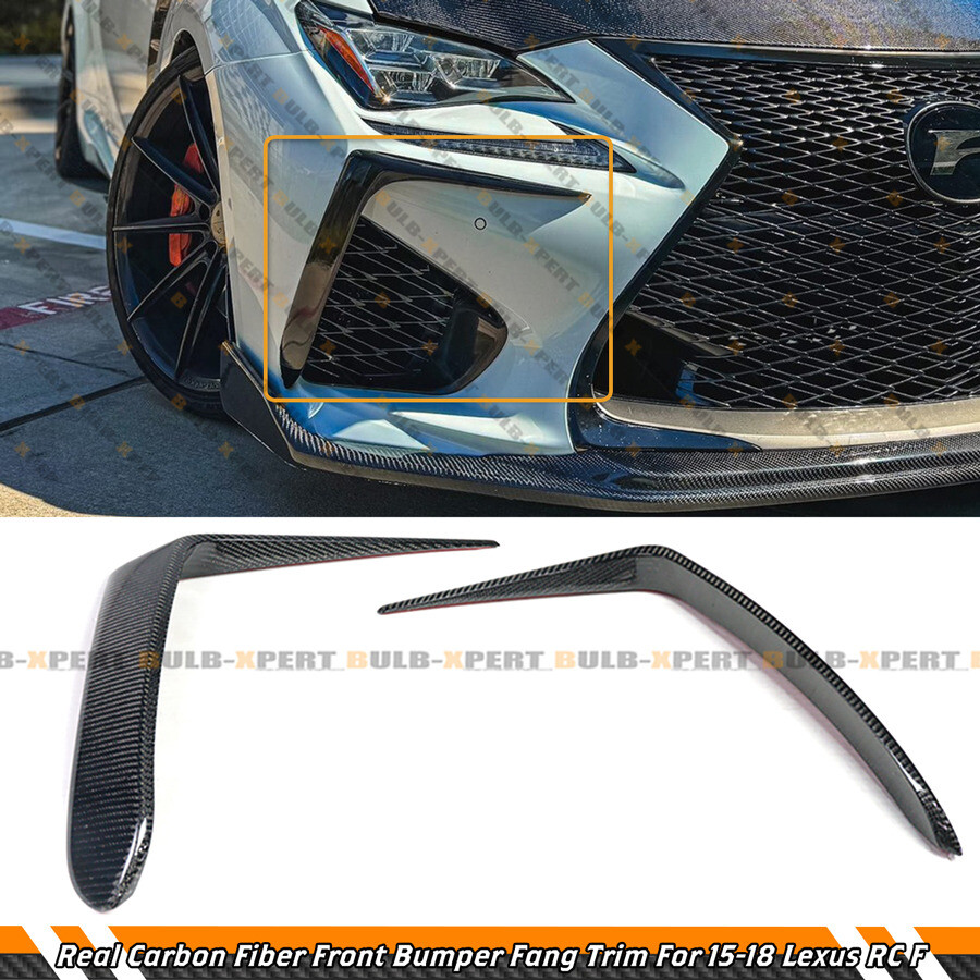 FOR 15-18 LEXUS RC F CARBON FIBER FRONT BUMPER GARNISH AIR