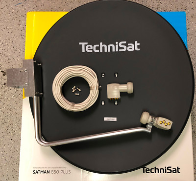 TechniSat Satman 850plus mit Quad-LNB (4Teilnehmer)HDTV,UHD, 4k, 3D,Full HD,25m