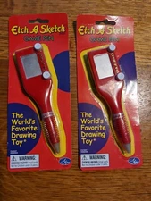 Lot of 2 New in Original Packaging Red Etch A Sketch Game Pen Drawing Toy
