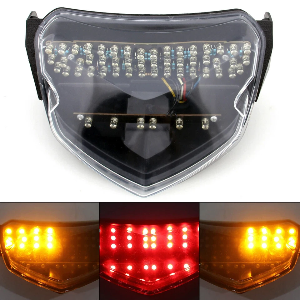 Integrated LED TailLight Turn Signals Fits Suzuki GSXR 600/750 2004-05 Clear Foto 2 de 3