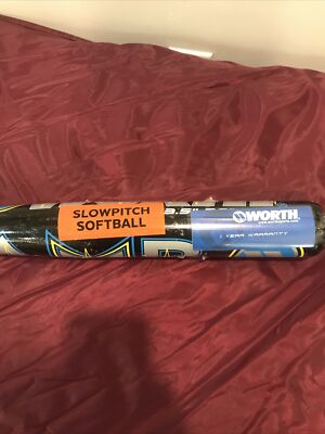 Batte De Softball Worth AMP 34" 27 Oz - Slowpitch - Rouge/Blanc/Noir - Occasion