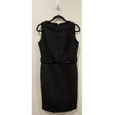 TORY BURCH Black Sleeveless Midi Dress Size 10