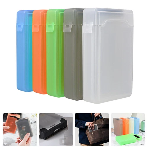  5 Pcs Hard Disk Protection Box Travel Drive Protector Cover Plastic Case