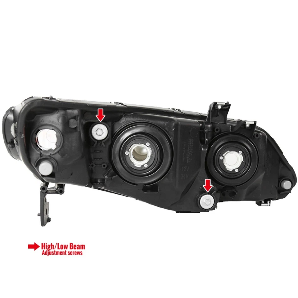 For 06-11 Honda Civic FA FG Black Headlights Amber Reflector 4 DOOR - Image 2 of 3