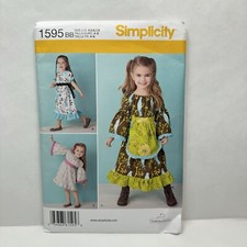 Simplicity 1595 Girls Dress Pattern 4-8 Cut Complete -All Sizes Present