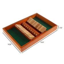 Shut The Box Game-Classic 9 Number Wooden Set with Dice Included-Old Fashioned