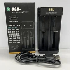 EBL Smart Rapid Battery Charger for Rechargeable 3.7V/3.6V Li-Ion IMR Batteries